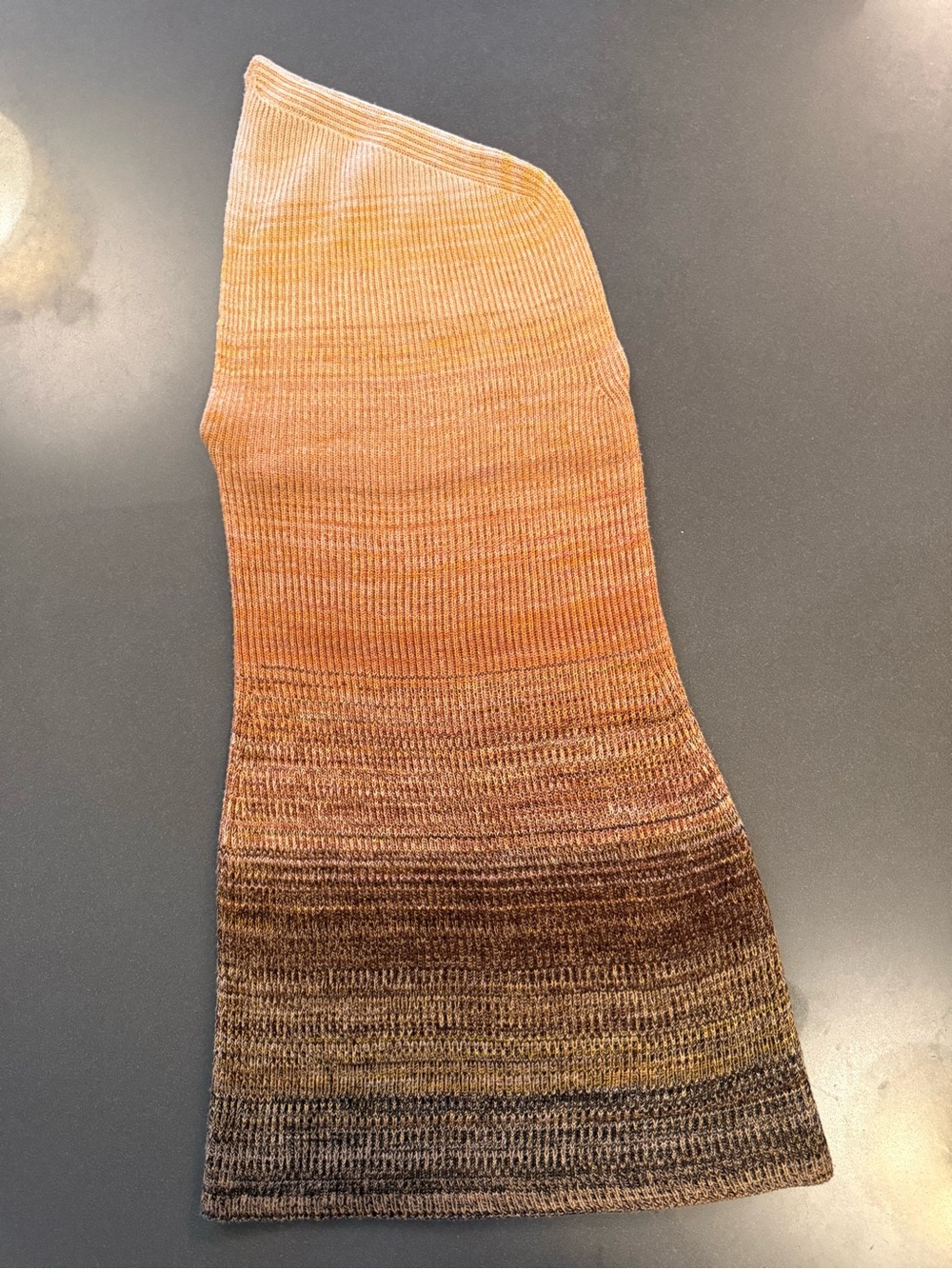 Missoni Ombre Sleeveless Knit Dress in Orange and Brown
